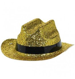 Mini Glitter Cowboy Gold Hats