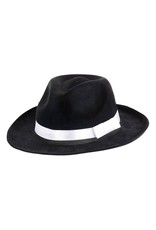 Black Gangster Fedora Hat