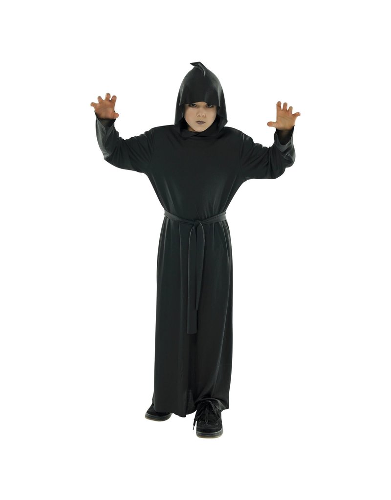 Child Hooded Black Robe Shadow Phantom Costume