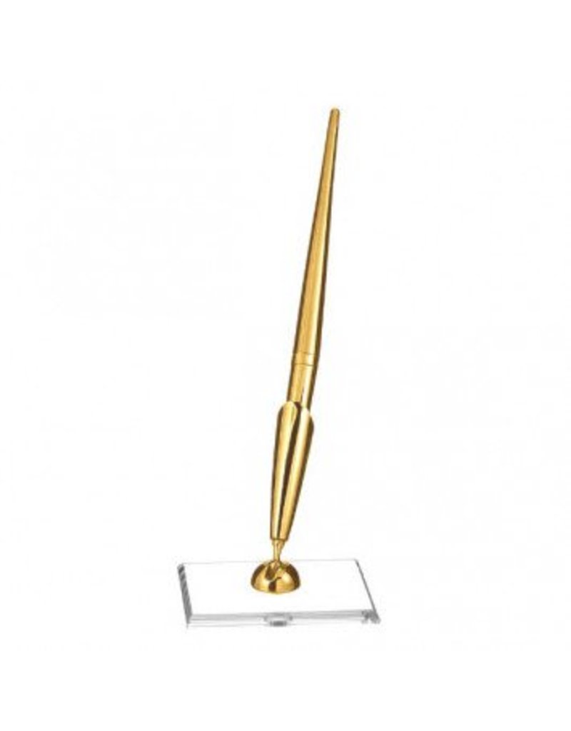 Pen With Base Electroplated Gold