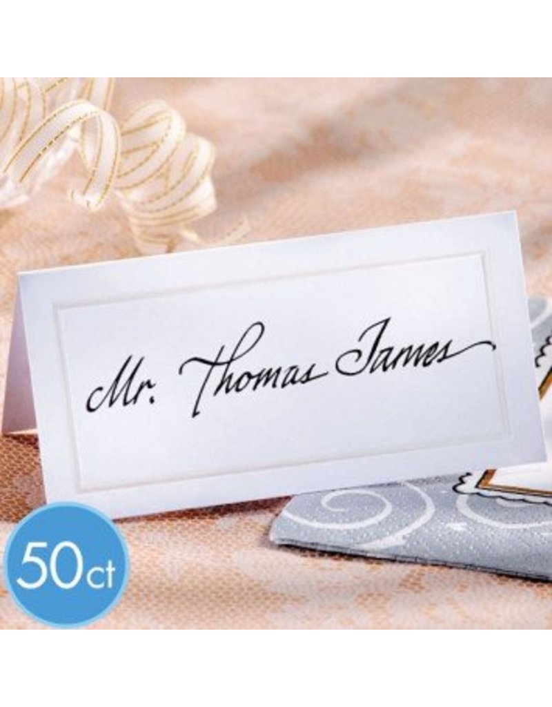 Place cards Pearlized White (50)