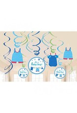Shower With Love Boy Value Pack Foil Swirl Decorations