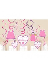 Shower With Love Girl Value Pack Foil Swirl Decorations
