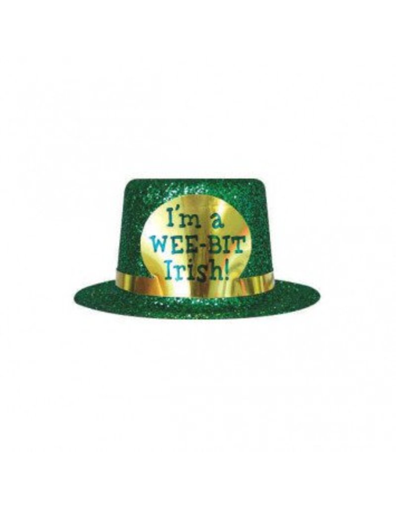 St Patricks Glitter Mini Top Hat