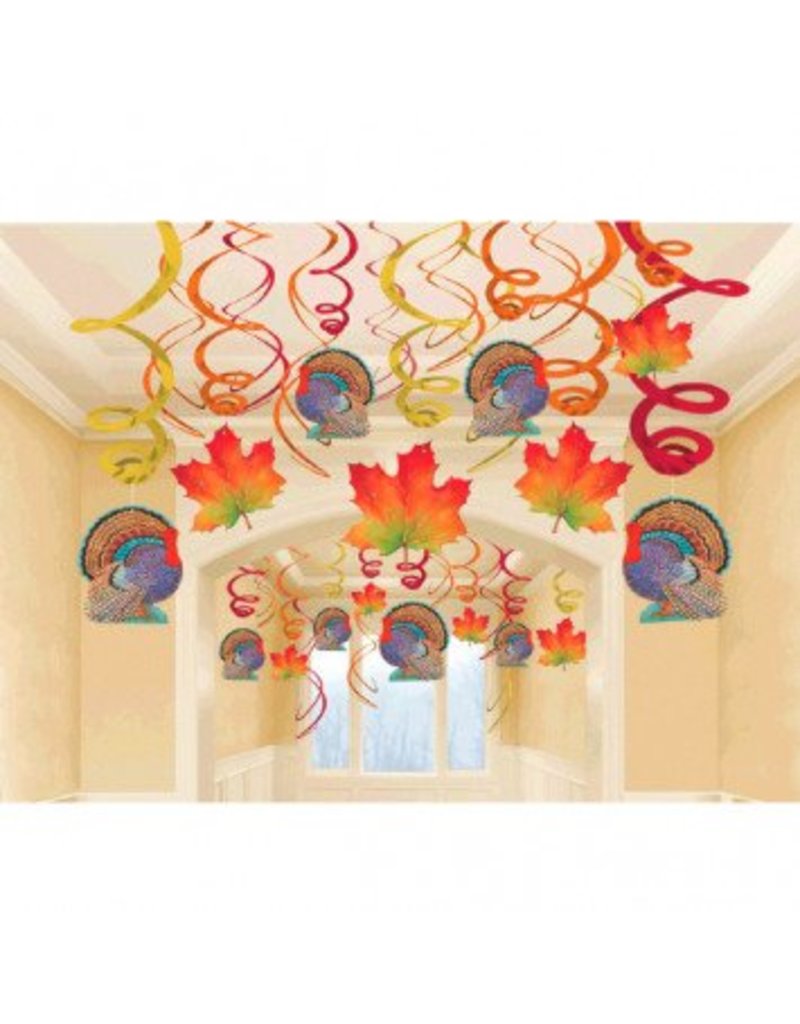 Swirl Decorations Leaves/Turkey (30)
