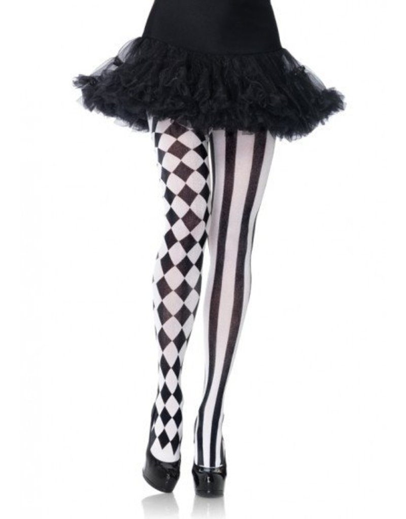 Black & White Harlequin Pantyhose