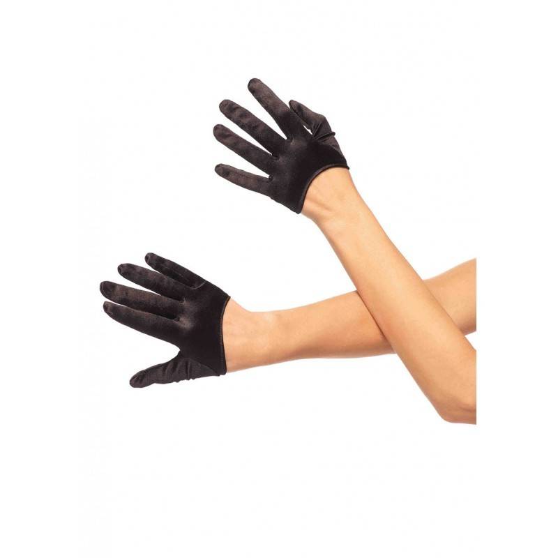 Cropped on sale satin gloves