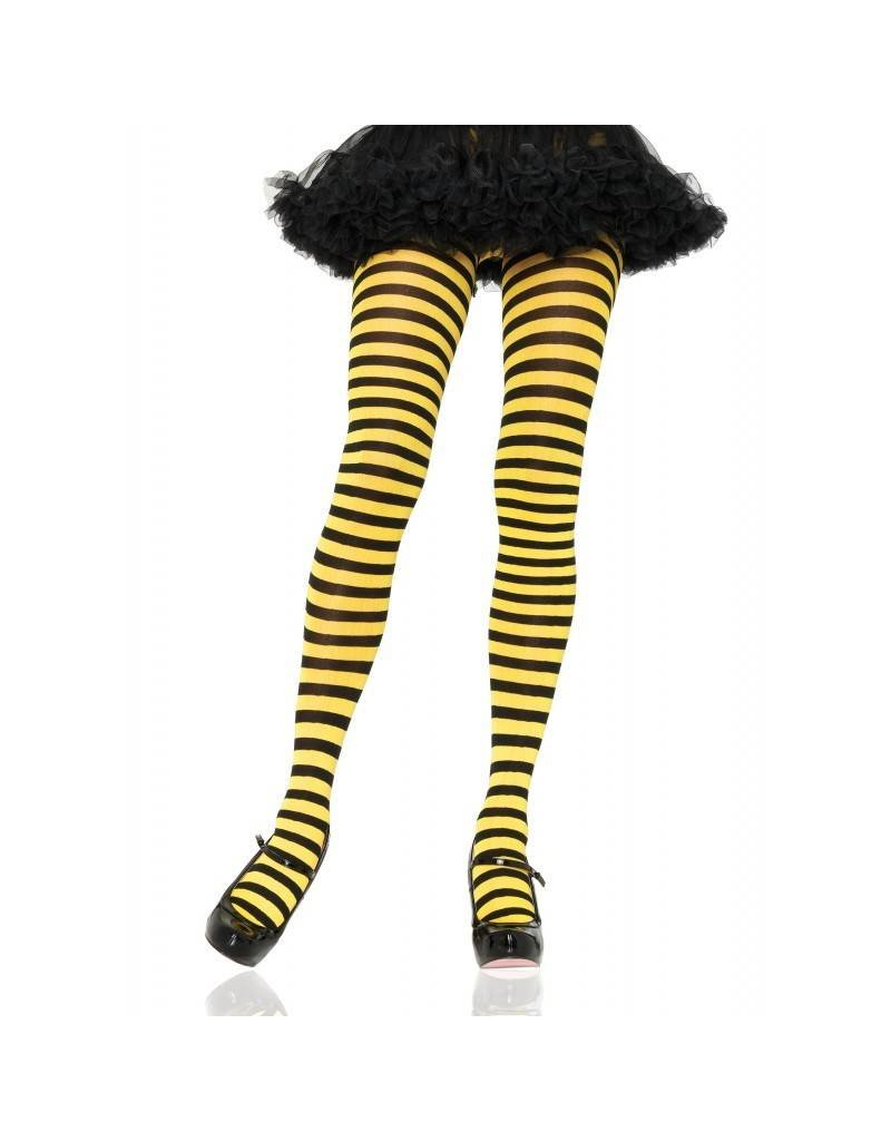 Yellow & Black Striped Pantyhose