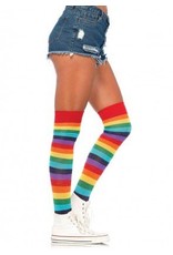 Rainbow Striped Thigh High Stockings