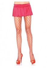 Red Diamond Net Pantyhose