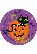 Cat & Pumpkin 9" Plates