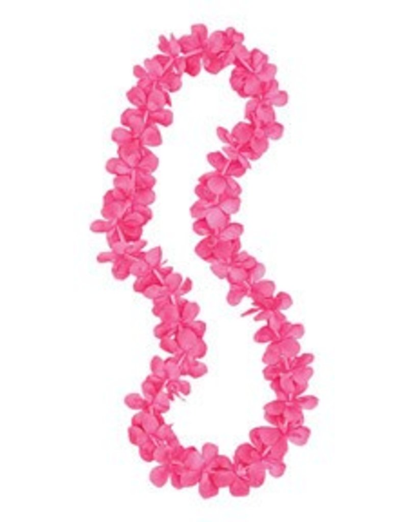 Hot Pink Flower Lei 40"