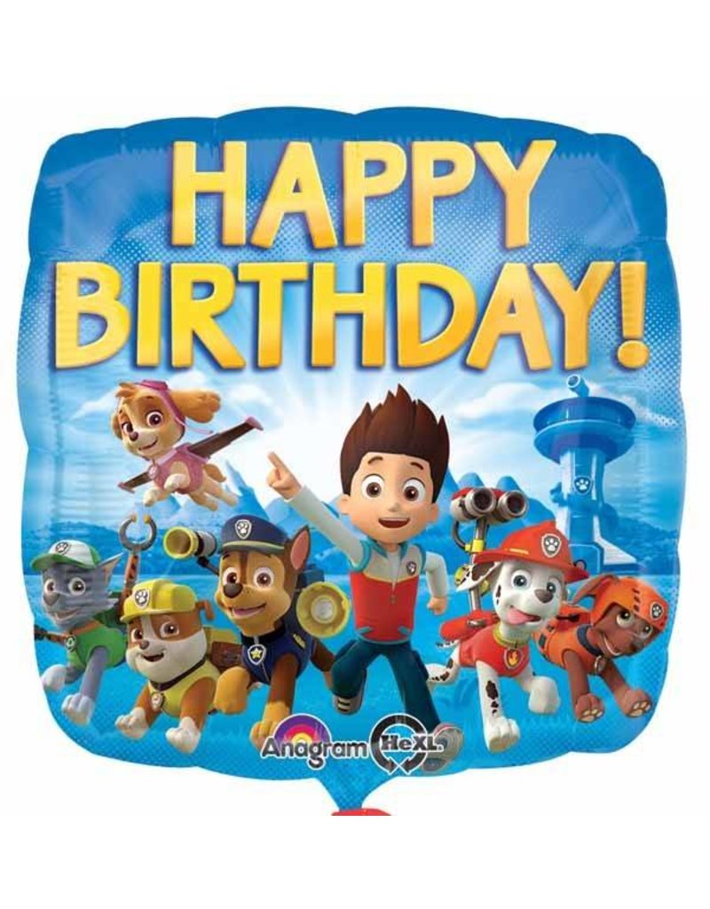 Paw Patrol Happy Birthday 18" Mylar Balloon