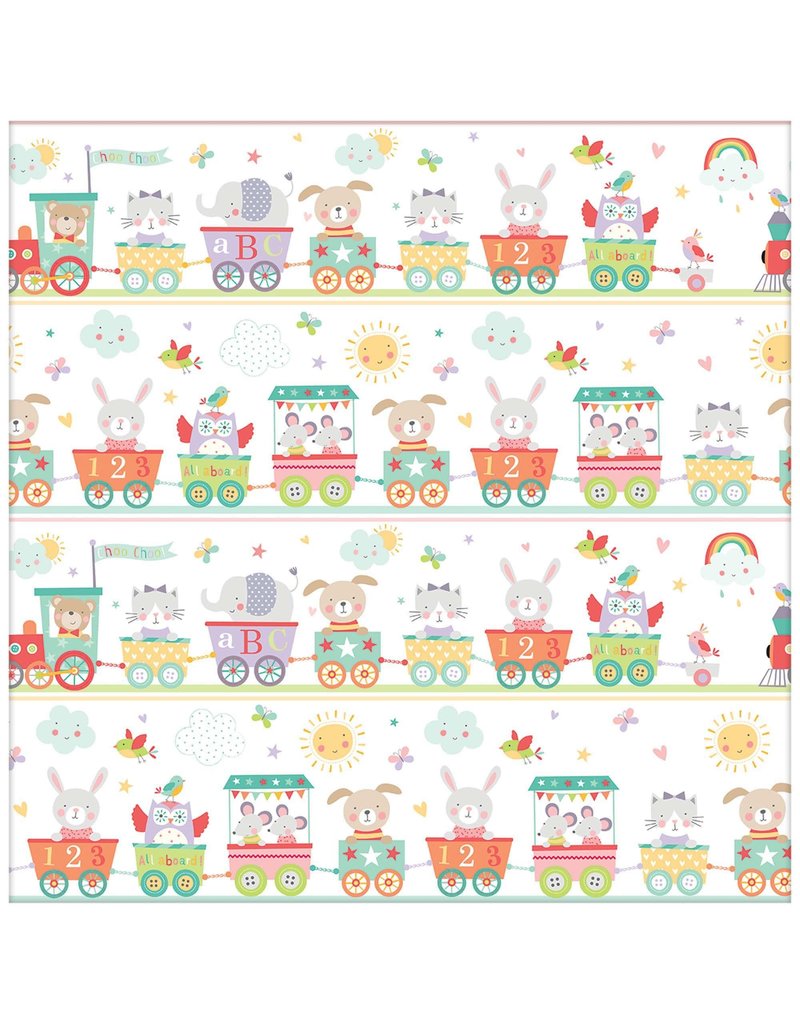 Train Baby Jumbo Gift Wrap (16ft by 30in)