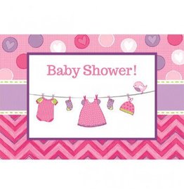 Shower with Love Girl Postcard Invitations