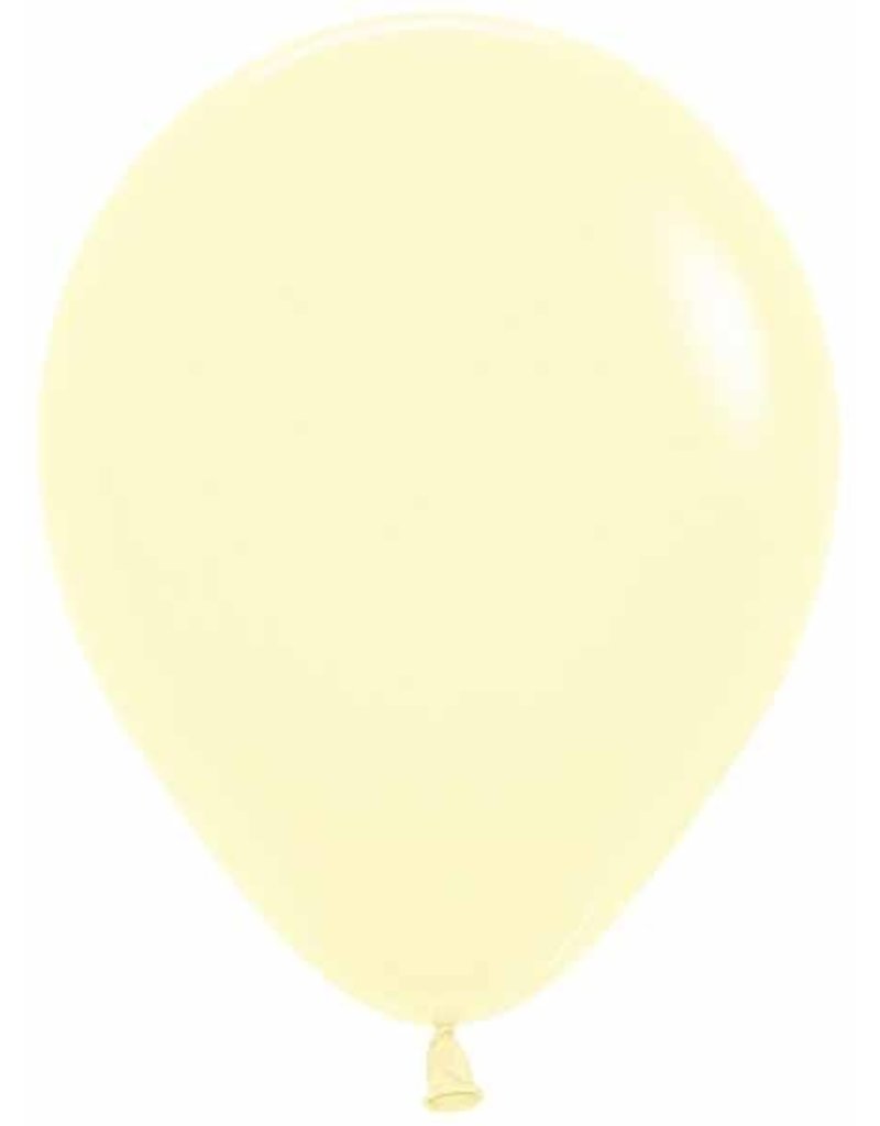 Betallic 11" Pastel Matte Yellow Latex Balloon (Without Helium)