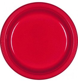 Apple Red 10.25" Plastic Plate (20)