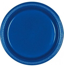 Bright Royal Blue 7" Plastic Plate (20)
