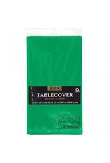 Festive Green Rectangular Plastic Tablecover 54" x 108"