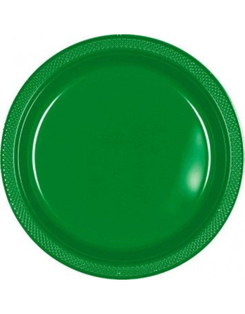 Festive Green 10.25" Plastic Plate (20)