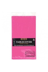 Bright Pink Rectangular Plastic Tablecover 54" x 108"