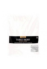 Frosty White Solid Color Plastic Table Skirt