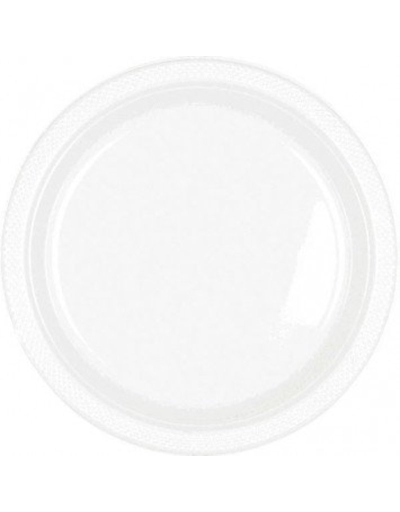 Frosty White 7" Plastic Plate (20)