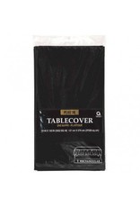 Jet Black Rectangular Plastic Tablecover 54" x 108"