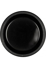 Jet Black 7" Plastic Plate (20)