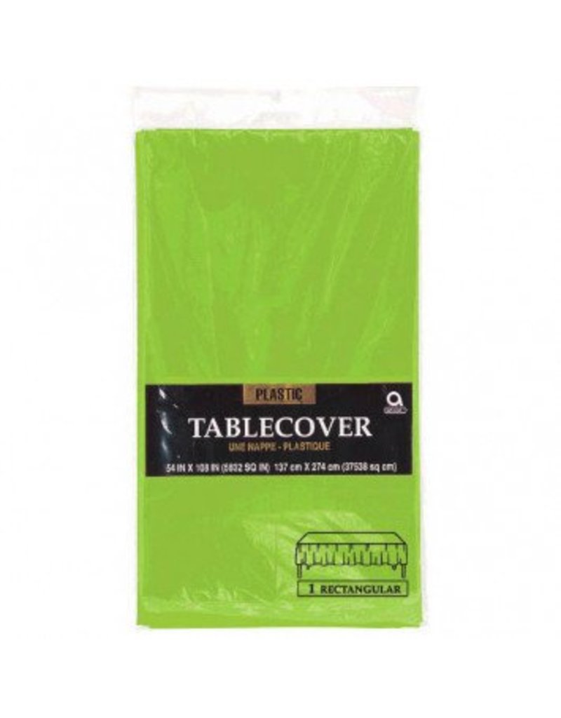 Kiwi Rectangular Plastic Tablecover 54" x 108"