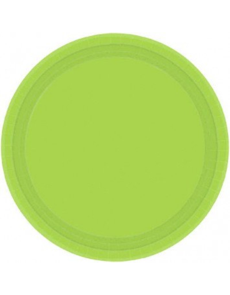 6 3/4" Round Paper Plates, Mid Ct. - Kiwi (20)