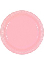New Pink 9" Plastic Plate (20)