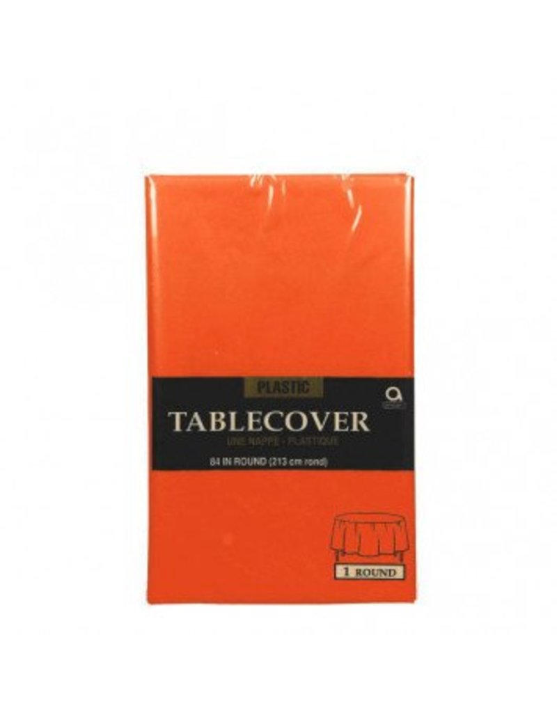Orange Peel Round Plastic Tablecover 84"