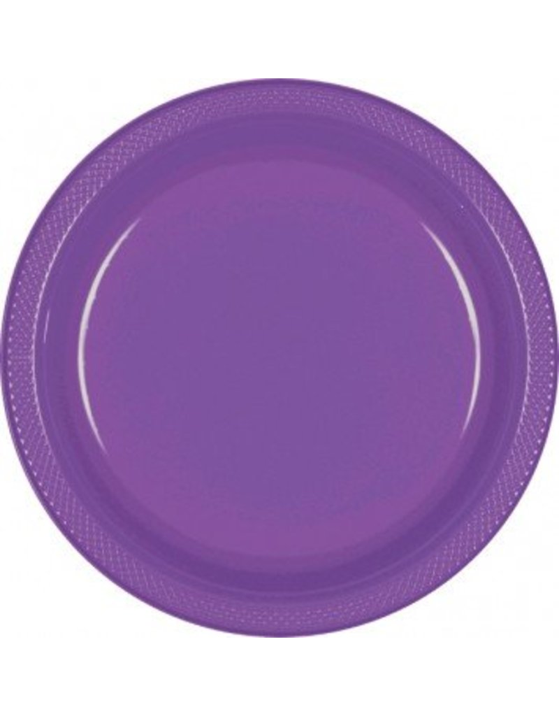 Purple 7" Plastic Plate (20)