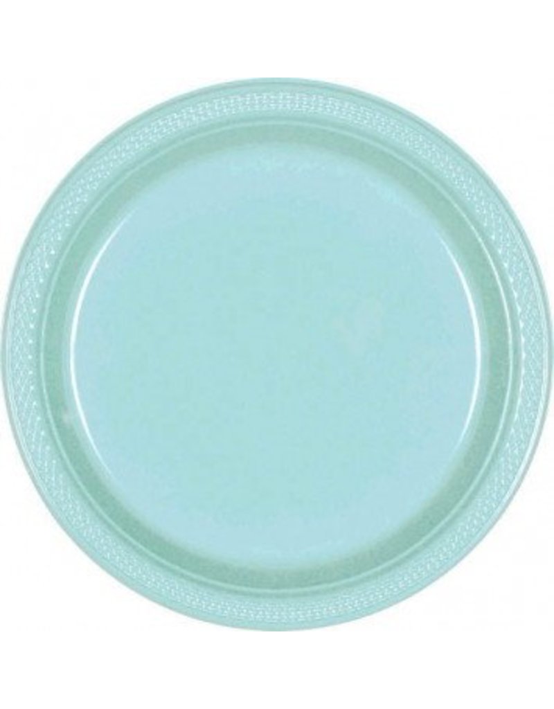 Robin's Egg Blue 7" Plastic Plate (20)