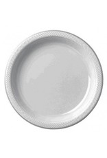 Silver 10.25" Plastic Plate (20)