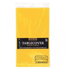 Yellow Sunshine Plastic Rectangular Tablecover  54" x 108"