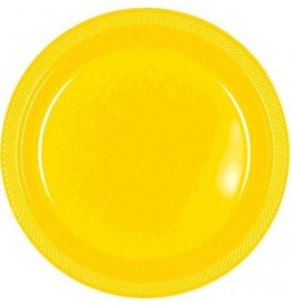 Yellow Sunshine 9" Plastic Plate (20)