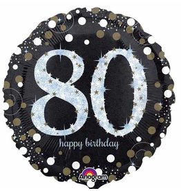 80 Sparkling Birthday 18" Mylar Balloon