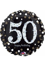 50 Sparkling Birthday 18" Mylar Balloon
