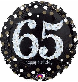 65 Sparkling Birthday 18" Mylar Balloon