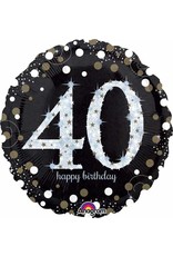 40 Sparkling Birthday 18" Mylar Balloon