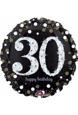 30 Sparkling Birthday 18" Mylar Balloon