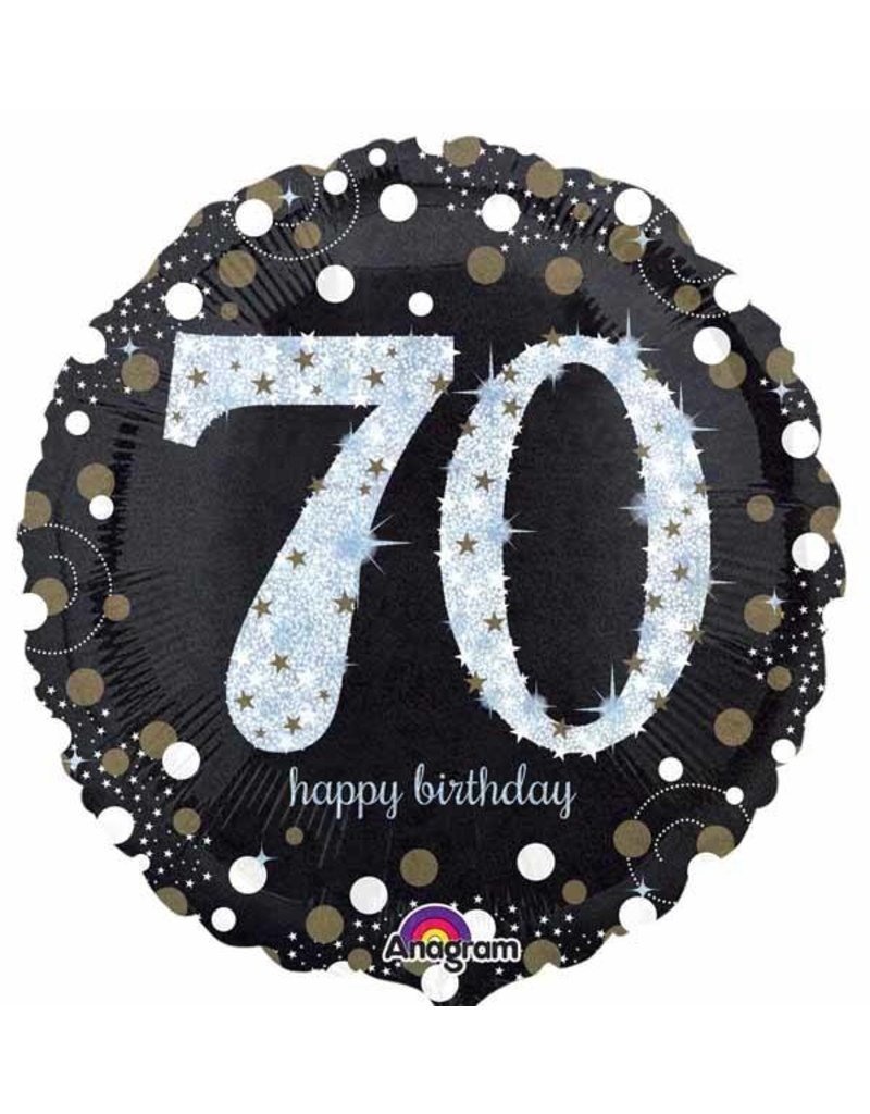 70 Sparkling Birthday 18" Mylar Balloon