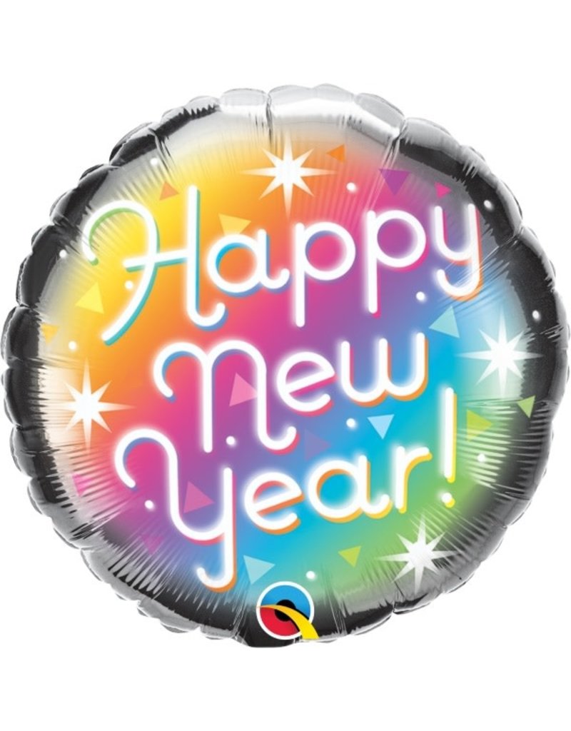 New Year Prismatic 18" Mylar Balloon