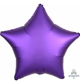 Purple Royal Satin Luxe Star 19" Mylar Balloon