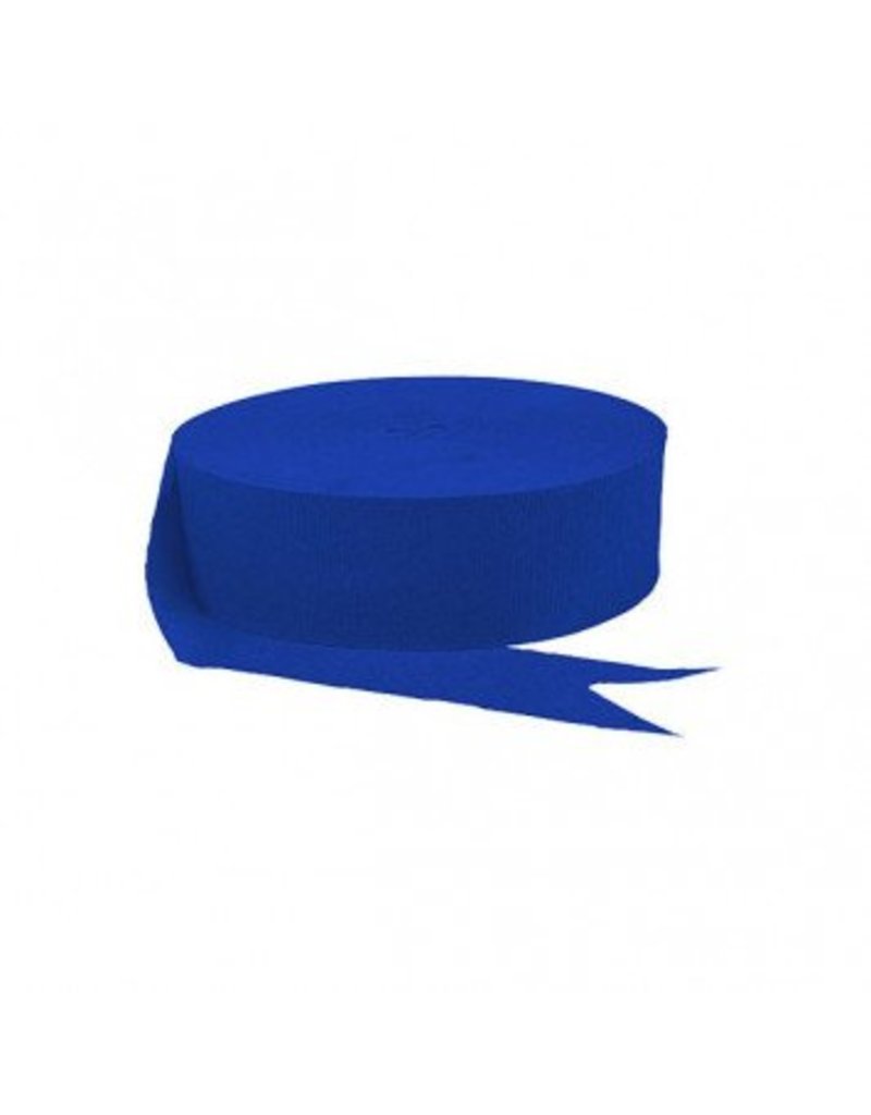 Bright Royal Blue Jumbo Solid Crepe Streamer 500'