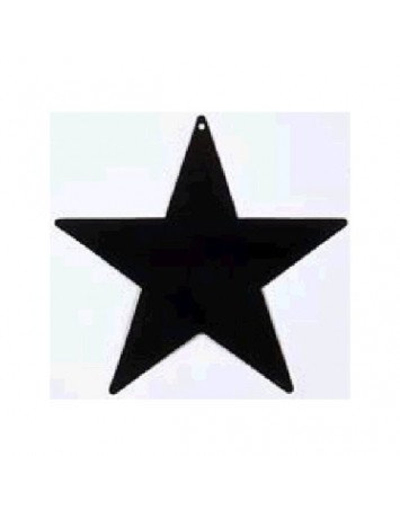 Black Foil Star Cutouts 5"