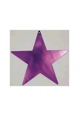 Purple Foil Star Cutouts 5"