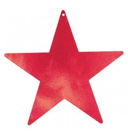 Red Foil Star Cutouts 5"